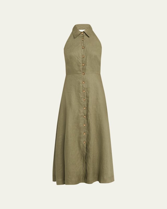 Mackey Button-Front A-Line Dress
